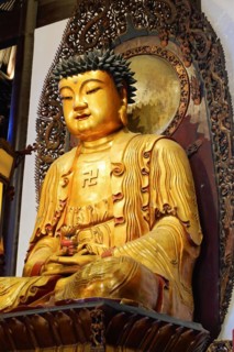 Jade Buddha Temple, Buddha, Puxi, Shanghai, Shanghai Shi, China, Golden Buddha statue, skilfully