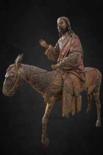 Hersbrucker Palmesel, carved from lime wood, on black ground, 16th century, on loan from the German