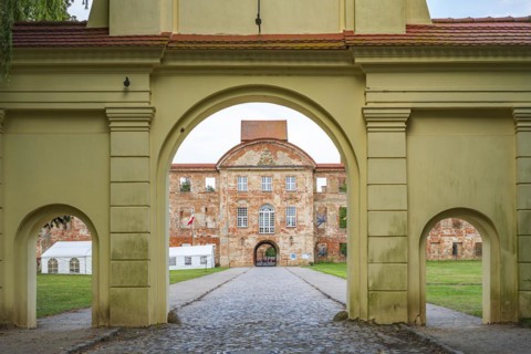 Yellow Gate, Dargun Castle and Monastery, in its present form dating back to the late 17th century,