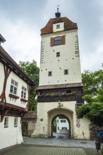 Espantor and tower from the 14th century, one of the two surviving medieval town gates in the old