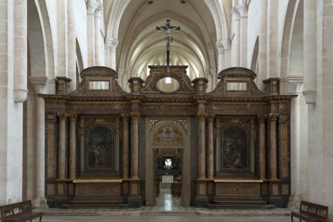 Room divider in the former Cistercian monastery of Pontigny, Pontigny Abbey was founded in 1114,