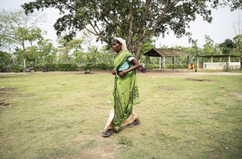 BOKAKHAT, INDIA, APRIL 19: Voters arrives at a polling station to cast their votes during the first