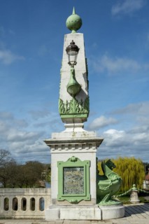 Briare, Canal bridge built by Gustave Eiffel, lateral canal to the Loire above the Loire river,