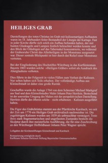 Information board about the Holy Sepulchre, in St Bartholomew's Church, Kleineibstadt, Lower