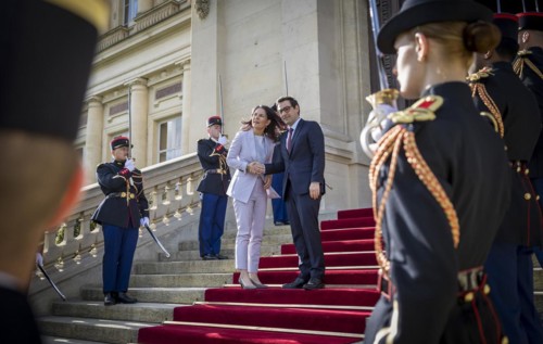 Annalena Baerbock (Alliance 90/The Greens), Federal Foreign Minister, takes a photo as part of her
