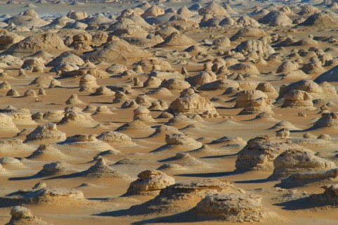 Egypt, White Desert, bizarre sandstone cliffs, Middle East, Africa