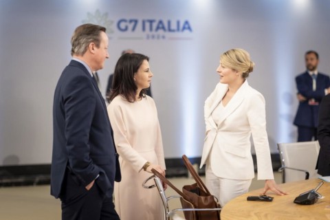 David Cameron, Foreign Secretary of the United Kingdom, Annalena Baerbock (Alliance 90/The Greens),