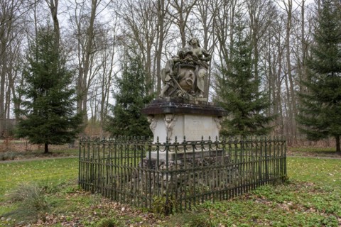 Monument to Duke Friedrich zu Mecklenburg (1717-1785) in Ludwigslust Palace Park, created in 1788
