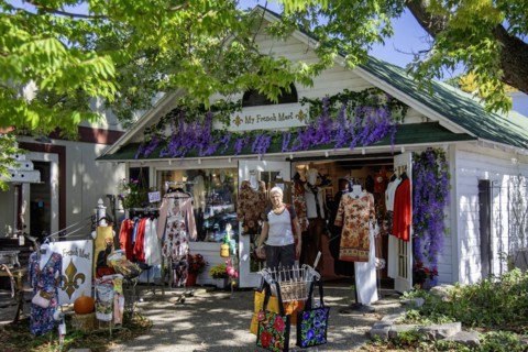 Saugatuck, Michigan, My French Mart, a clothing store in Saugatuck, offers clothing from France.