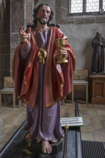 Life-size, carved figure of Jesus, 350-year-old processional figure in St Michael's Church,