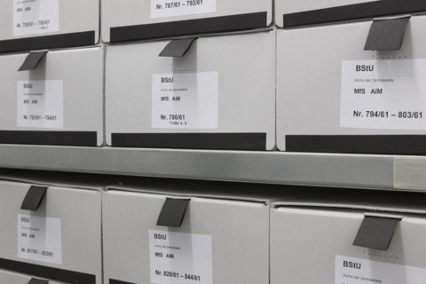 Archived index cards of the Stasi at the Federal Commissioner for the Records of the State Security
