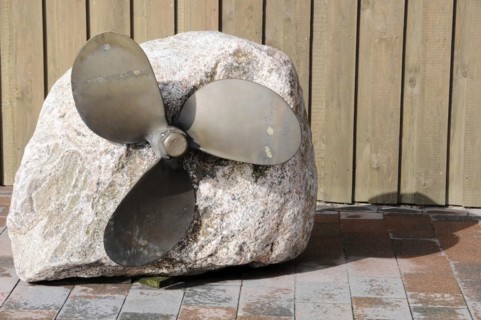 Harbour of List, North Sea island of Sylt, North Frisia, Schleswig-Holstein, Modern sculpture