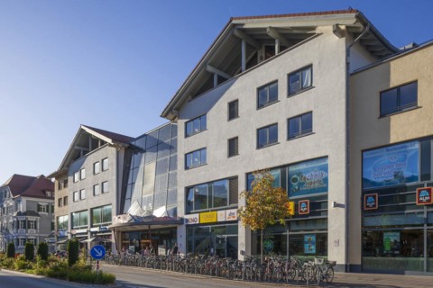 Shopping centre in the town centre of Garmisch, Garmisch district, Garmisch-Partenkirchen,