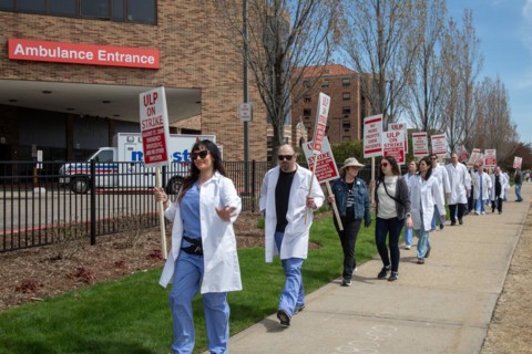 Detroit, Michigan USA, 18 April 2024, Doctors in the emergency room at Ascension St. John Hospital