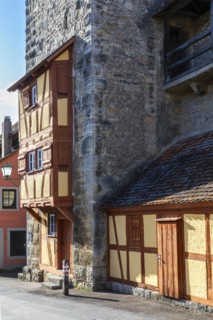 Powder tower, historic town wall, Rothenburg ob der Tauber, Middle Franconia, Bavaria, Germany,