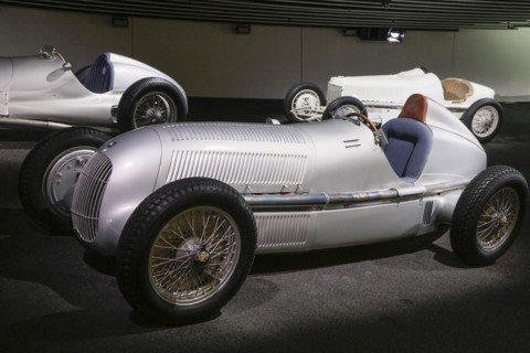 Mercedes-Benz 750-kg racing car W 25 Silver Arrow from 1934, Mercedes-Benz Museum, Stuttgart,