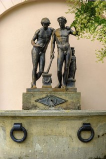 Ildefonso Fountain with a copy of the late antique Ildefonso group, described by Goethe as Castor