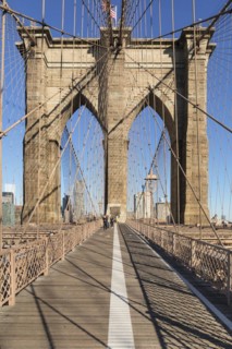 Brooklyn Bridge with Manhattan skyline, New York City, New York, USA, New York City, New York, USA,