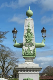 Briare, Canal bridge built by Gustave Eiffel, lateral canal to the Loire above the Loire river,