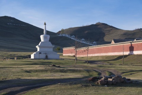 Ancient stupa in the Buddhist monastery complex, Amarbayasgalant Monastery, Selenge Aimak, Selenge