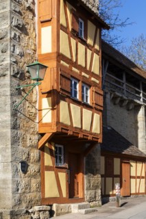 Powder tower, historic town wall, Rothenburg ob der Tauber, Middle Franconia, Bavaria, Germany,
