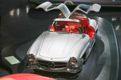 Mercedes-Benz 300 SL Coupe, Gullwing, Mercedes-Benz Museum, Stuttgart, Baden-Wuerttemberg, Germany,