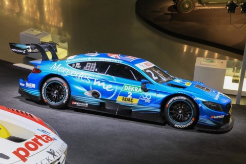 AMG C63 touring car driven by Gary Paffett, DTM Champion 2018, Mercedes-Benz Museum, Stuttgart,