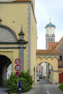 The Westertor, one of Memmingen's historic city gates, in the west of the old town centre of