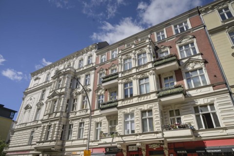 Wilhelminian-style old buildings, Grunewaldstrasse, Schoeneberg, Tempelhof-Schoeneberg, Berlin,