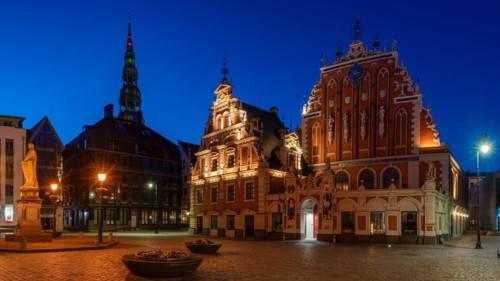 The Blackheads' House on Riga's Town Hall Square, Rathausplatz, demolished after the Second World
