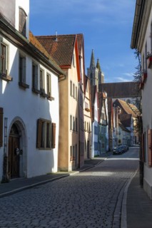 Klingengasse, St Jakob's Church, Rothenburg ob der Tauber, Middle Franconia, Bavaria, Germany,