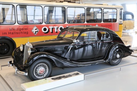 Mercedes-Benz 320 streamlined saloon from 1939, Mercedes-Benz Museum, Stuttgart,