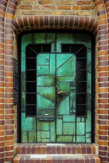 Historic front door, Hausbaumhaus or Haus der Architekten, heritage-protected merchant's house from