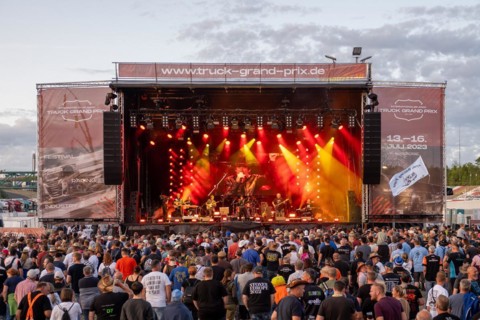 36th International ADAC Truck Grand Prix 2023, festival stage at the Muellenbachschleife