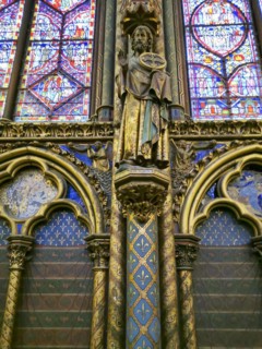 Paris 1er arr. The Holy Chapel (Sainte Chapelle) built on the Ile de la Cite at the request of