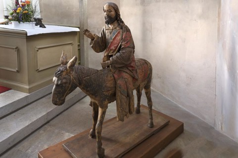 Hersbrucker Palmesel, carved from 16th century lime wood, on loan from the German National Museum