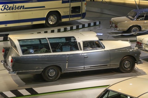Mercedes-Benz 300 measuring van, Mercedes-Benz Museum, Stuttgart, Baden-Wuerttemberg, Germany,