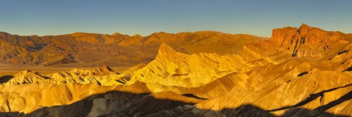 Zabriskie Point at sunrise, Death Valley National Park, California, USA, Death Valley National