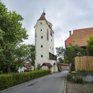 Espantor and tower from the 14th century, one of the two surviving medieval town gates in the old