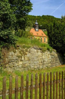 The Weinbergkirche Pillnitz a baroque church in the royal vineyard of Pillnitz, Dresden, Saxony,