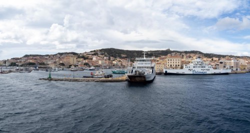 Maddalena harbour and town, Isola La Maddalena, Sardinia, Italy, Europe
