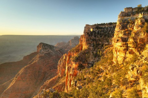 View of the Angels Window at Cape Royal, North Rim, Grand Canyon National Park, Arizona, United