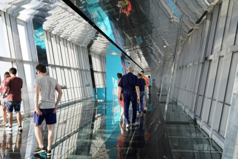 Observation deck, The Bottle Opener at 492 metres, visitors experience a unique perspective on a