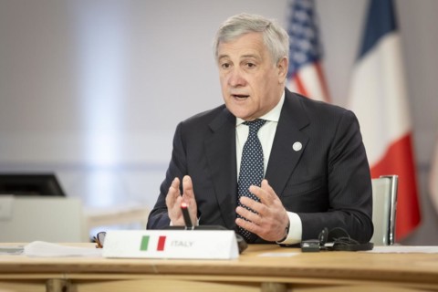 Antonio Tajani, Foreign Minister of Italy, photographed during the First Working Session of the