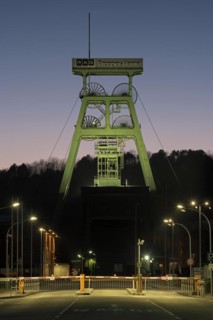 Prosper-Haniel colliery, at the blue hour, winding tower, Bottrop, Ruhr area, North