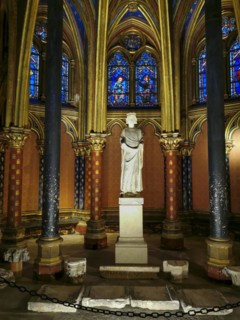 Paris 1er arr. The Holy Chapel (Sainte Chapelle) built on the Ile de la Cite at the request of
