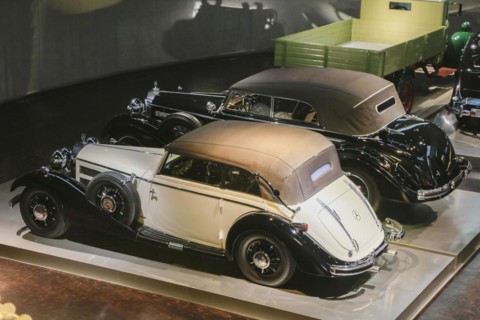 Mercedes-Benz 540 K Cabriolet B and Mercedes-Benz 770 Grand Mercedes open-top touring car,