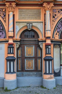 Where Lucas Cranach the Elder once lived, in the Cranach House, a Renaissance building on the