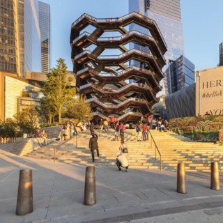 The Vessel, walk-in artwork by British designer Thomas Heatherwick, Hudson Yards, New York City,