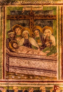 Entombment of Christ, Gothic frescoes from 1490, a highlight of medieval wall painting, by Johannes